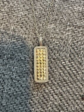 Anna Beck Gold Rectangular Dot Pendant Necklace
